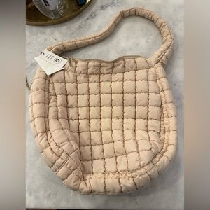 Urban Fit by Urban Expressions Cream Quilted Bag